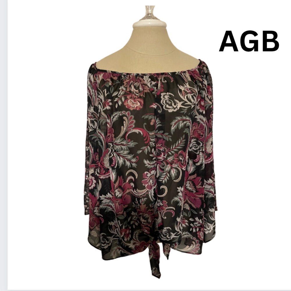 AGB Women’s 3X Blouse with Bell Sleeves